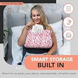 W&F HOME Post Mastectomy Pillow Pink Flower Chest Buddy Recovery Pillow view 4