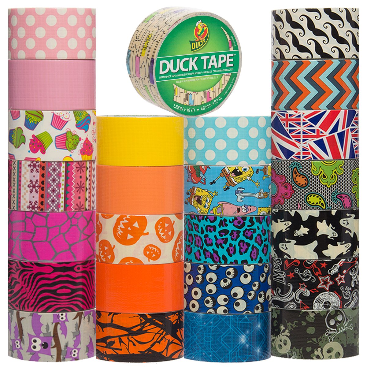 Duck and Scotch Brand Duct Tape Set Colored Duct Tape Multi Pack 15