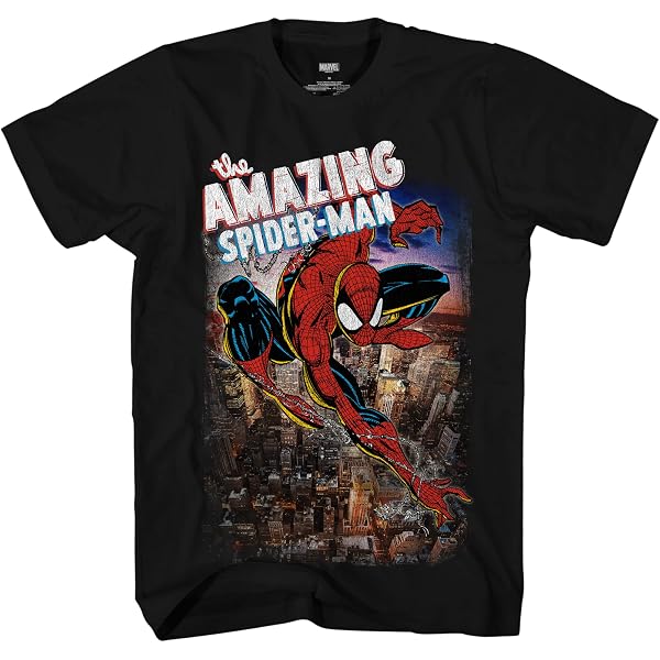 Amazon.com: Marvel Spider-Man Black Suit Venom Amazing 300 Adult T