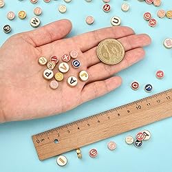 LiQunSweet 100 Pcs Enamel Mixed Beads Flat Round