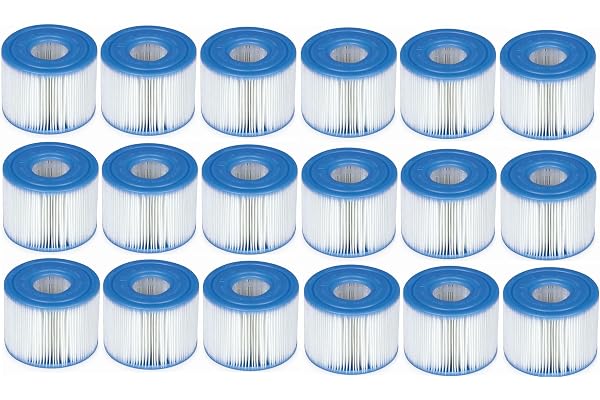 Intex 29011E PureSpa Type S1 Heavy Duty Easy Set Dacron Paper Hot Tub Spa Filter Replacement Cartridge for Various PureSpa Mo