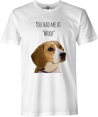 You Had Me At Woof Chien Beagle T Shirt Homme Amazonfr