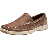 Vostey Boat Shoes Men Casual Lightweight Loafers | PU Upper,Slip-On Loafer,Non-Slip Rubber Sole,Removable Memory Foam Insole,Breathable Lightweight Casual Style