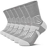 IRAMY Crew Compression Socks Athletic Running Socks for Men Women Plantar Fasciitis Relief 3/6 Pairs