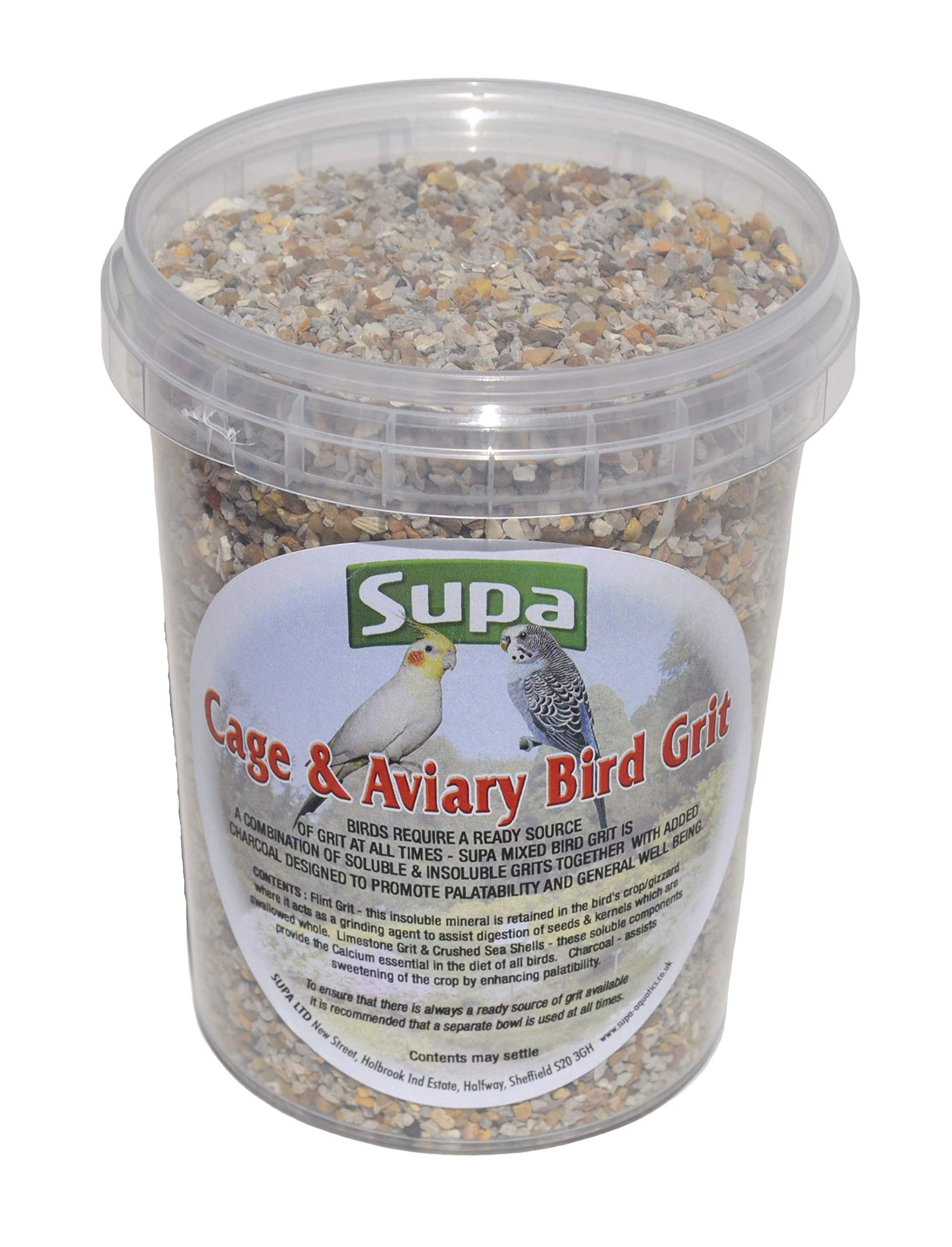 Supa Cage and Aviary Bird Grit 500 ml, Pack of 6, Combination Of Soluble & Insoluble Grits & Charcoal Which Aids Good Health, Aids Digestions And Increase Vitality,