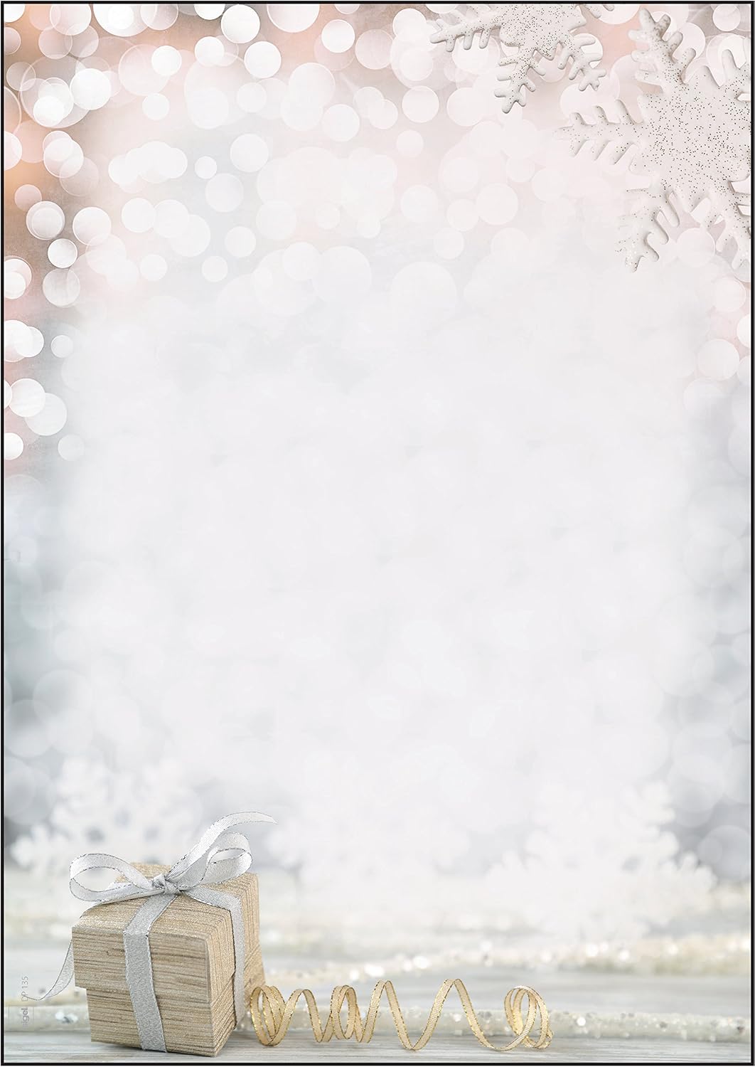 SIGEL DP135 Christmas writing paper "Christmas Surprise", A4, 90 gsm, 100 sheets, Christmas Surprise, white/golden - Image 3