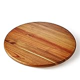 ORIDOM Acacia Wood Lazy Susan, Wood Turntable Tray