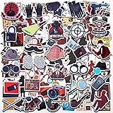 100pcs Spy Theme Waterproof Vinyl Stickers