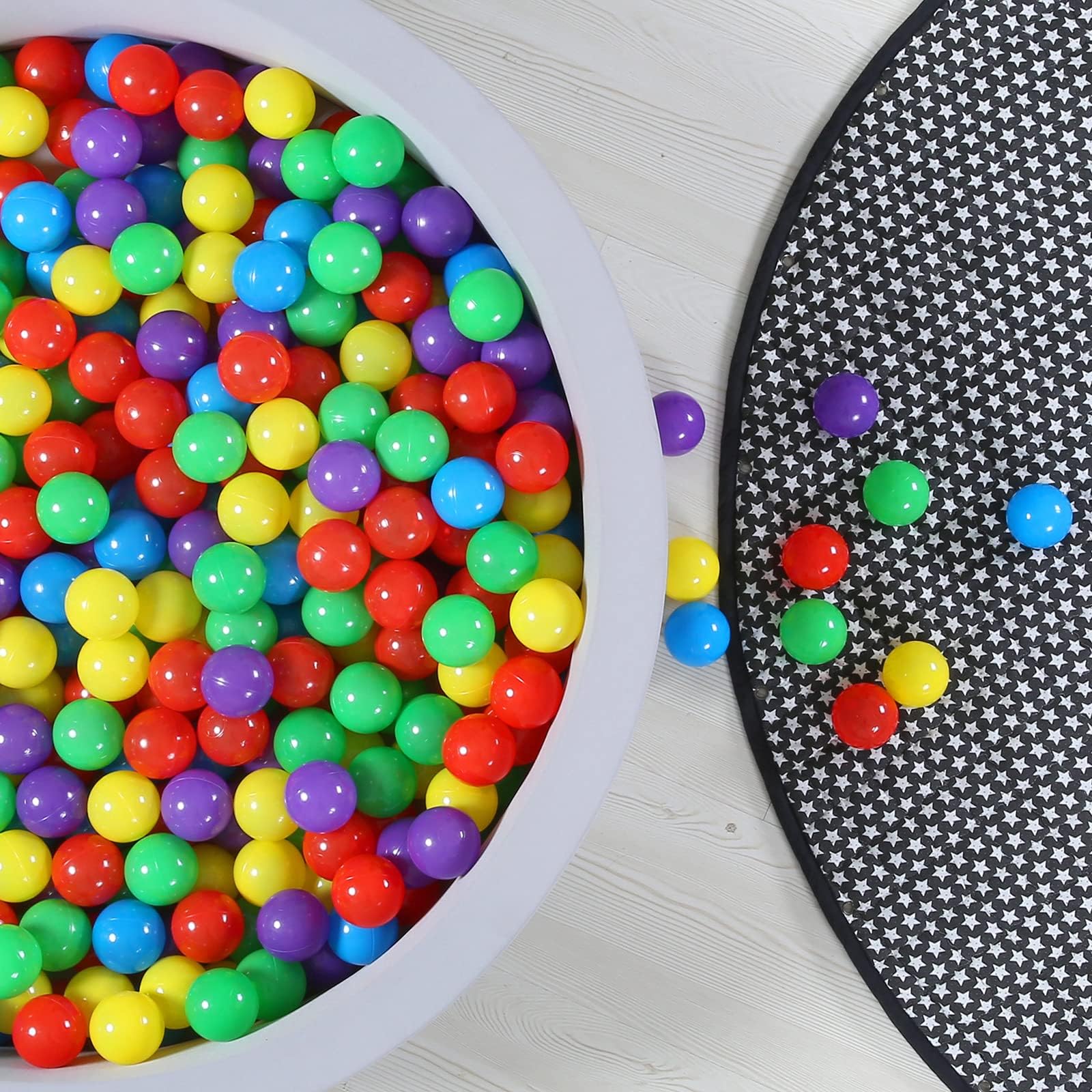 Photo 1 of GOGOSO Ball Pit Balls for Toddler, Baby Plastic Playballs Kids Soft Pastel Pelotas Non-Toxic BPA-Free,Mix Color,100 Balls