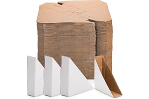 AVLA 150 Pack Cardboard Corner Protector, Picture Frame Cardboard Corner Protectors, Cardboard Packaging Edges for Paintings, Cardboard Shipping Corners for Moving Art, Easy to Fold, Fits 1.3"