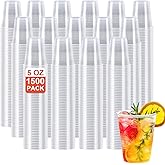 Clawsoff 1500 Pack 5 oz Clear Plastic Cups, Small Bathroom Cup Bulk, Disposable Mouthwash Cup, Cold Party Drinking Cups for Picnics, Ceremonies, Events