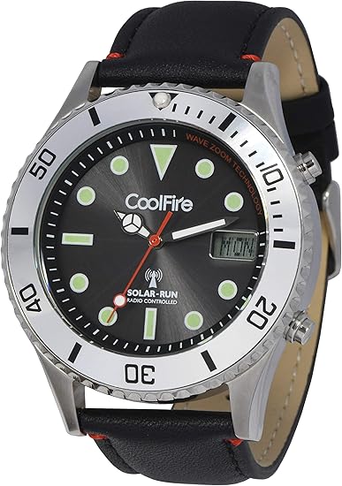 Amazon Coolfire ソーラーアトミック スーパールミナス ダイバーウォッチ 45mm ステンレススチール ソーラーパワー ラジオコントロール メンズウォッチ 1642a メンズ腕時計 腕時計 通販