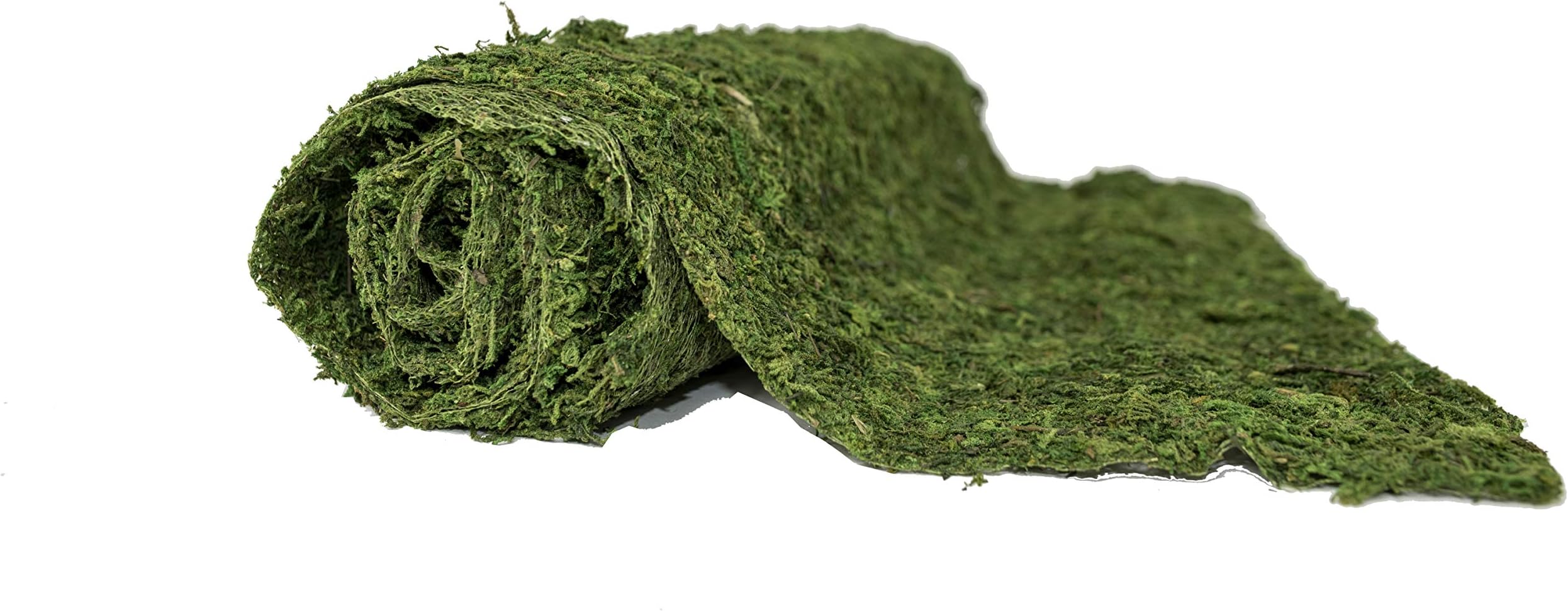 Vita Domi 40"L x 20"W Natural Preserved Dried Moss Green Sheet Mat, Table Runner, Crafting, Decoration Moss on Taffeta