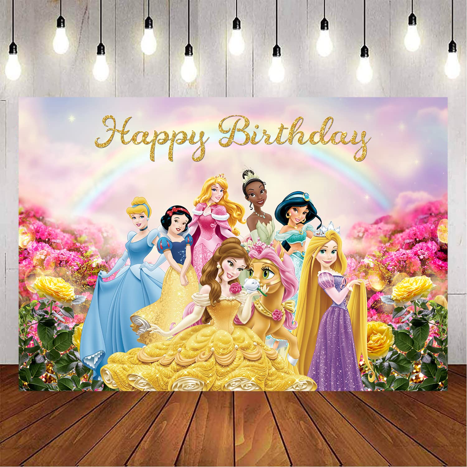 Mua GCH Princess Themed Backdrop Colorful Princess for Girl Photography ...