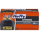 Hefty Strong Large Trash Bags, 30 Gallon, 28 Count