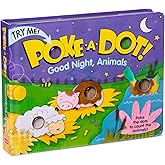 Melissa &amp; Doug Poke-a-Dot Goodnight Animals Board Book 20-Page Board Book, Popping Buttons, Bedtime Animal Counting, Sensory Play, Preschool Learning Toys for Kids, Ages 3+