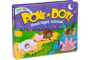 Melissa & Doug Children's Book - Poke-a-Dot: Goodnight, Animals (Board Book with Buttons to Pop) | Poke A Dot Books For Toddl