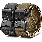 KEMISANT Men Tactical Belt,Stretch Nylon Belt Adjustable for Rigger Military Heavy Duty Work 1.5"-Quick Release