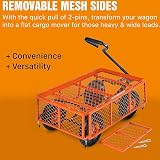 SuperHandy Heavy Duty Utility Cart 400 lbs Capacity Black Garden Wagon view 3