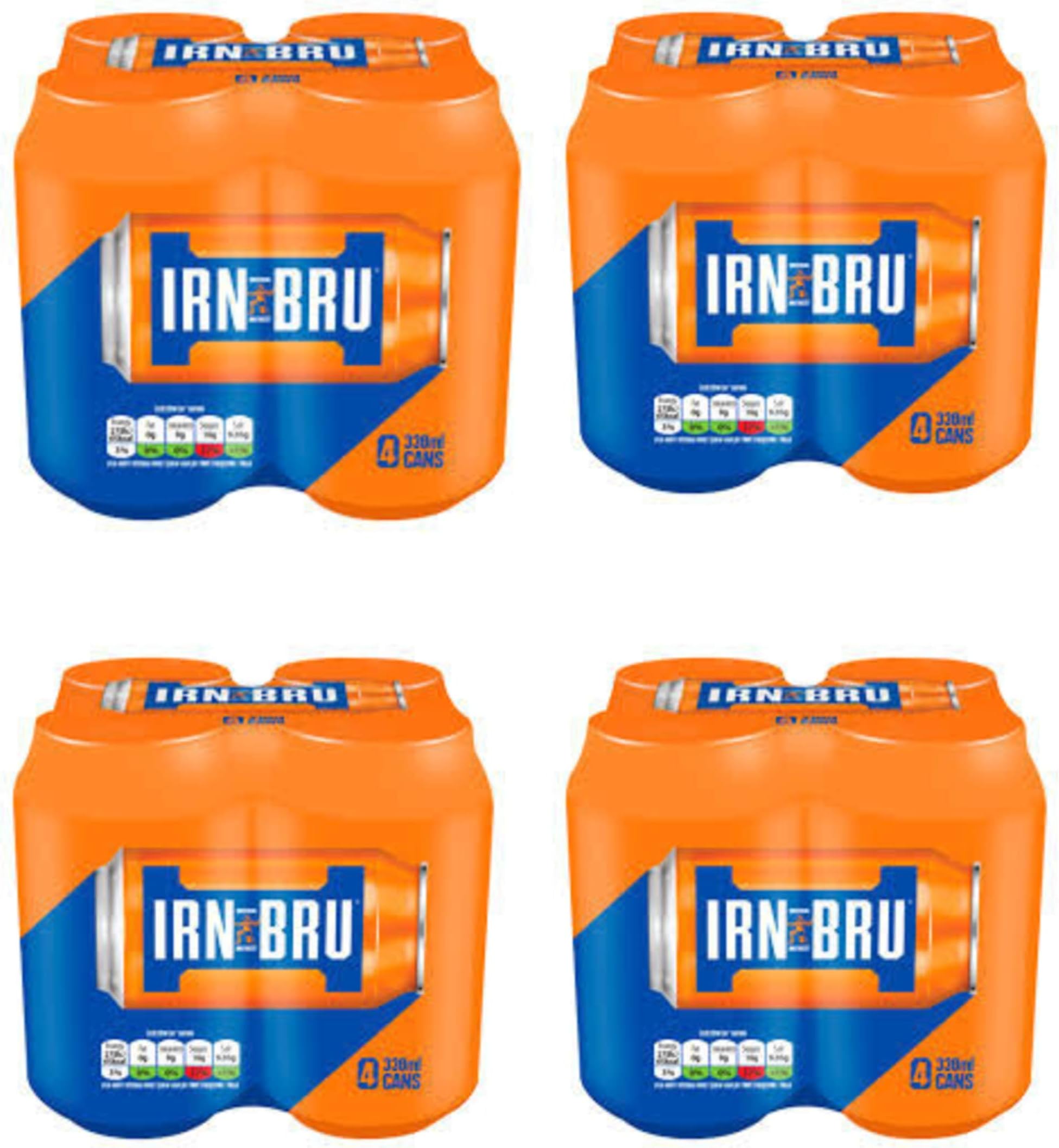 Bundle of 16 - Barr's Irn Bru Soft Drink 11.1 FLoz x 16 - Delivers USA 7 - 10 days
