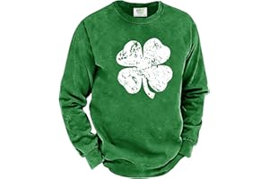 Arvilhill Men's St Patrick's Sweatshirt Shamrock Irish Long Sleeve Shirt (S-3XL)