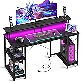 ODK 48 inch Gaming Desk with LED Lights & Power
