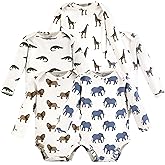 Touched by Nature Unisex Baby Organic Cotton Long-Sleeve Bodysuits