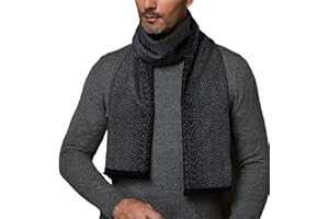 CUDDLE DREAMS Men's Silk Scarves for Winter, 100% Mulberry Silk Brushed, Luxuriously Soft & Warm, Decent Box Packed