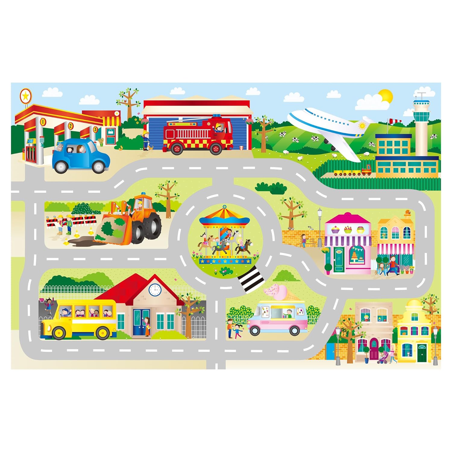 Galt Toys Giant Floor Puzzle Construction Site Toys Games Floor Jigsaws Cate Org