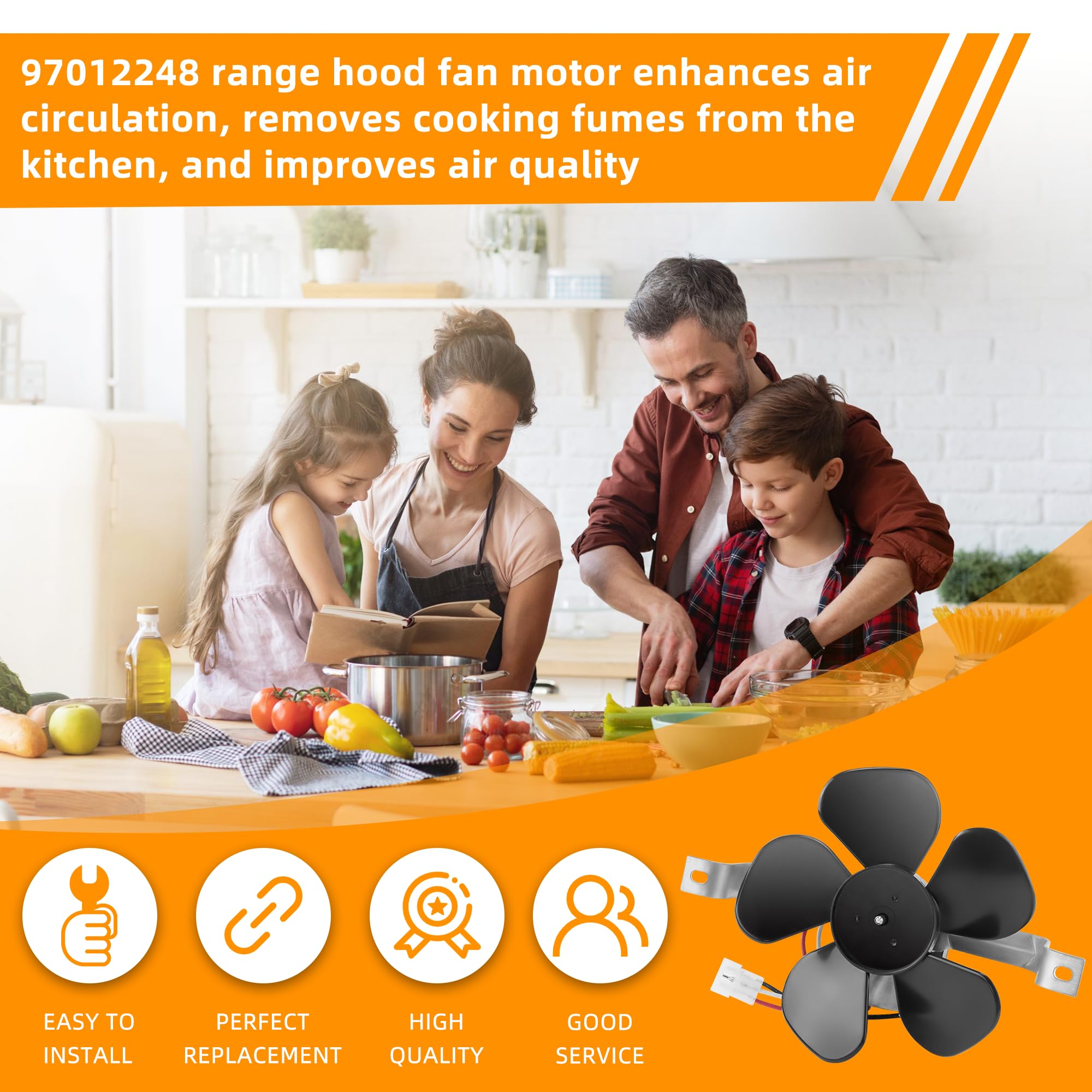 AMI PARTS 97012248 Range Hood Fan Motor Fit for Bro-an and Nu-Tone 40000 and 42000 Series Stove Range Hood - Replces BP17, S97012248, 99080492,99080533, 99080363, 99080410, AP4527731