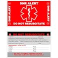 Do Not Resuscitate Wallet Card - Red Medical Alert With Protective Sleeve