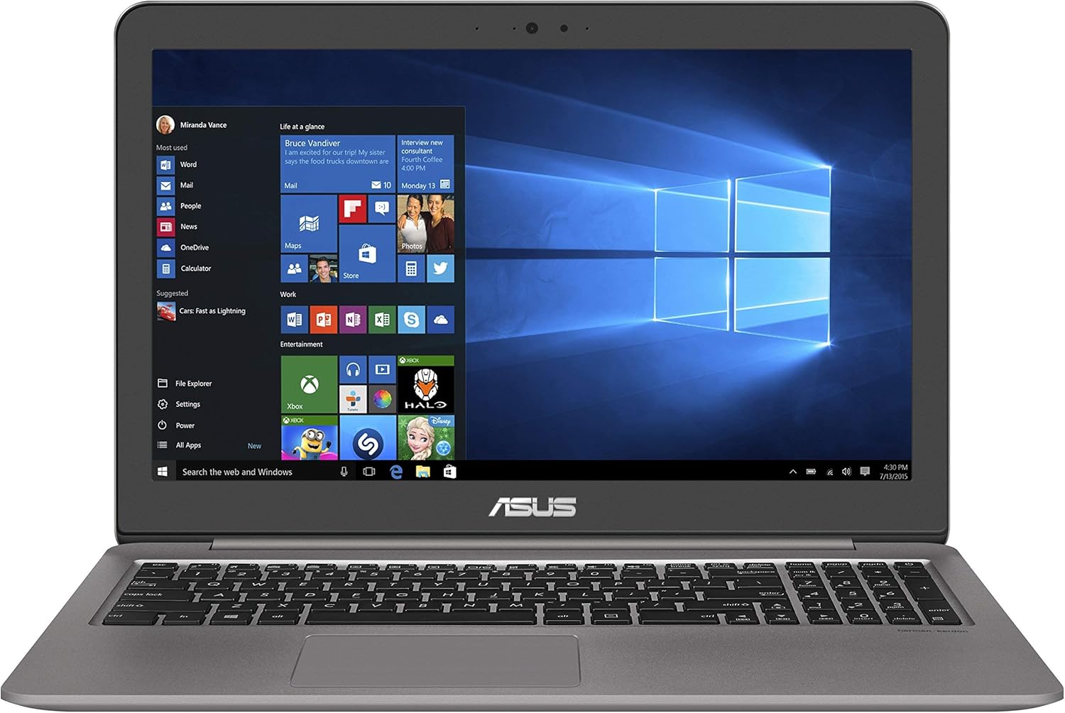ASUS UX510UX-NH74 ZenBook 15 FHD UX510UX, Intel Core i7 Processor (up to 3.5GHz), 8GB DDR4, GeForce GTX 950M, 15.6" Laptop (Renewed)