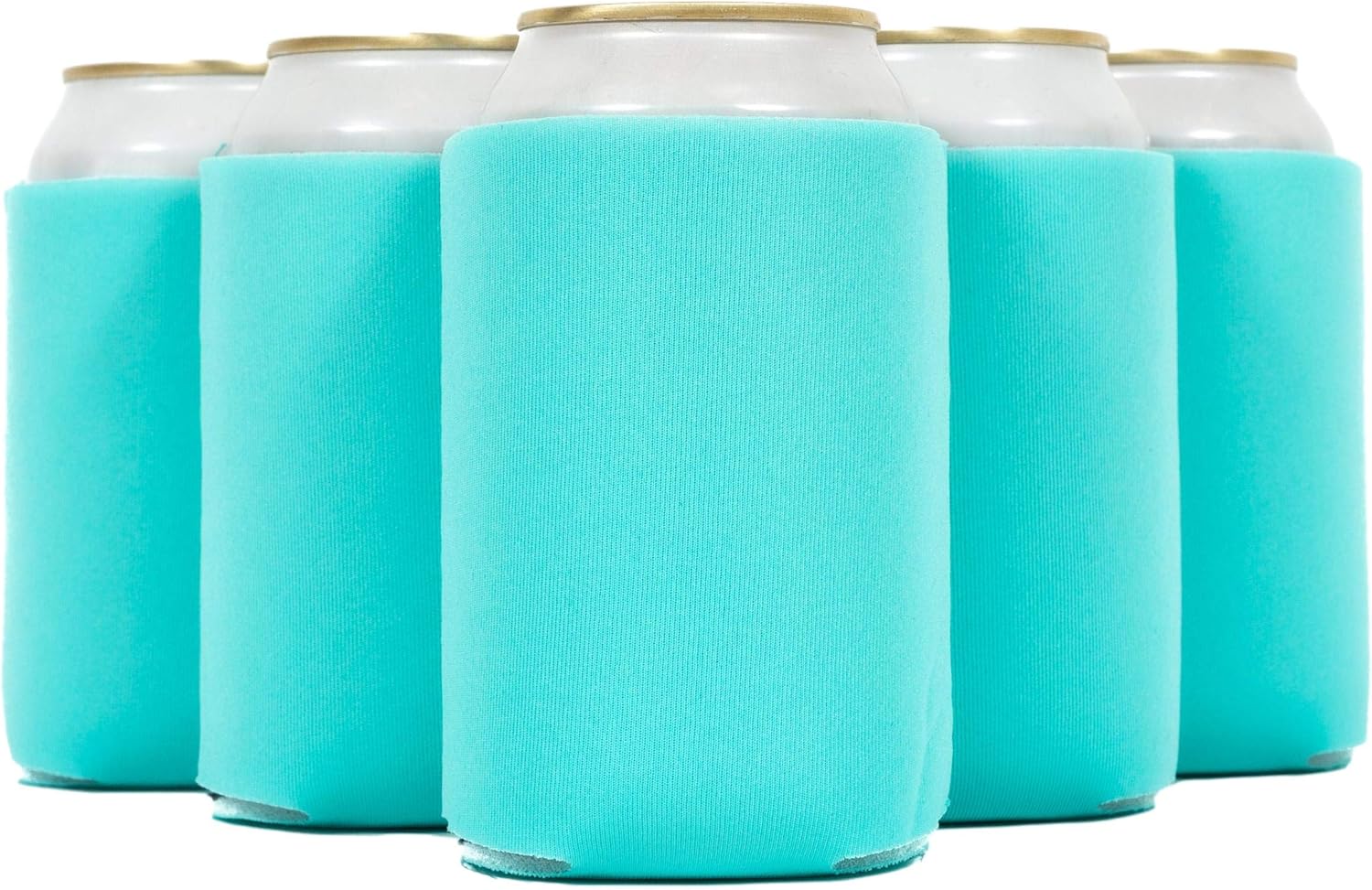 QualityPerfection 12 Beer Blank Can Cooler Sleeve, Coolies Sublimation HTV Insulated, Collapsible For DIY Customizable, Favors, Parties, Events or Weddings(12, Robin Egg Blue): Kitchen & Dining