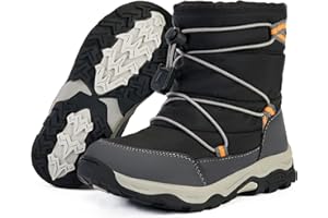 PolarPals Toddler Snow Boots Boys Girls Winter Shoes Waterproof Slip Resistant Outdoor Warm Boots for Little Kids