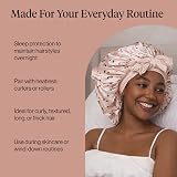 Kitsch XL Satin Bonnet for Sleeping Cherry Print - Adjustable Tie Band view 6