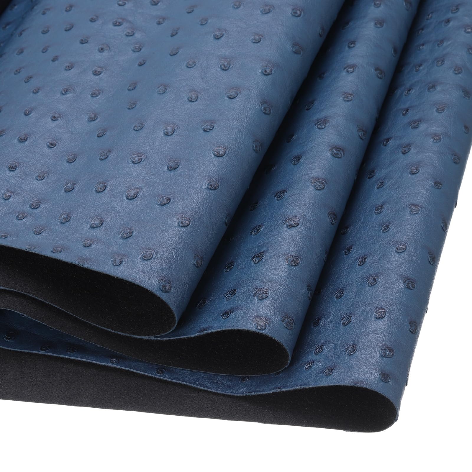DMiotech Faux Leather Sheet 53 Inch x 12 Inch Ostrich Blue PU Leather Roll for Handmade DIY Craft Projects