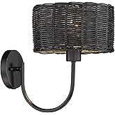Golden Lighting Erma - 1 Light Wall Sconce-12 Inches Tall and 9 Inches Wide-Matte Black Finish