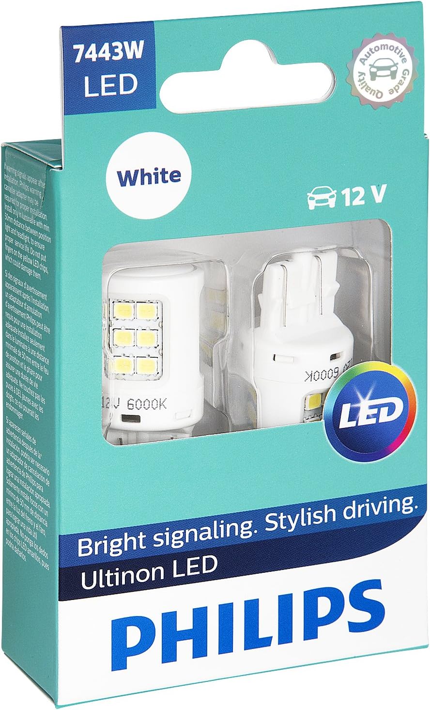 Philips 7443 Ultinon LED Bulb (White), 2 Pack