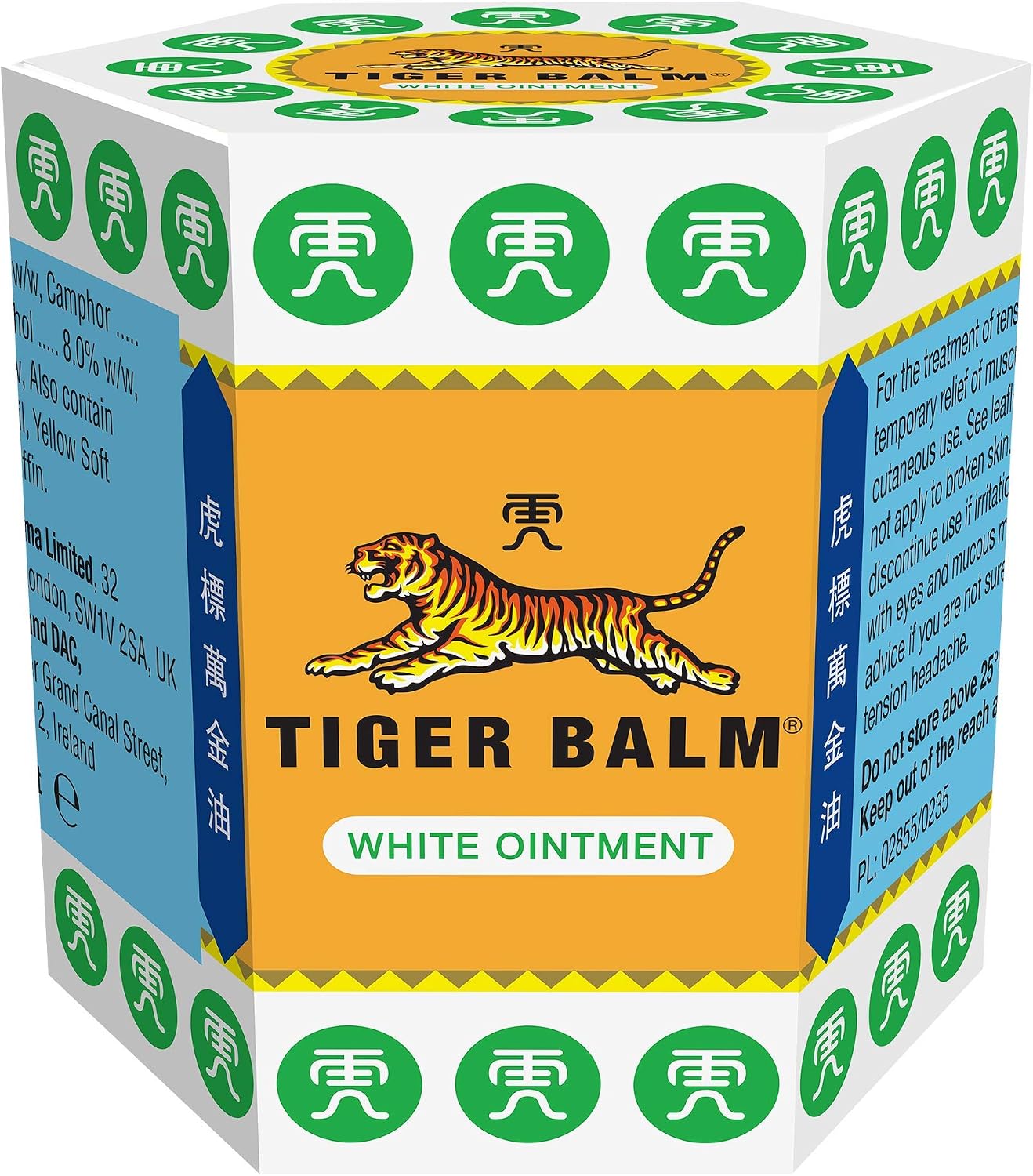 Tiger Balm White Ointment (30g), Effective Herbal Pain Relief, for Muscle Pain Aches & Tension Headaches in Adults
