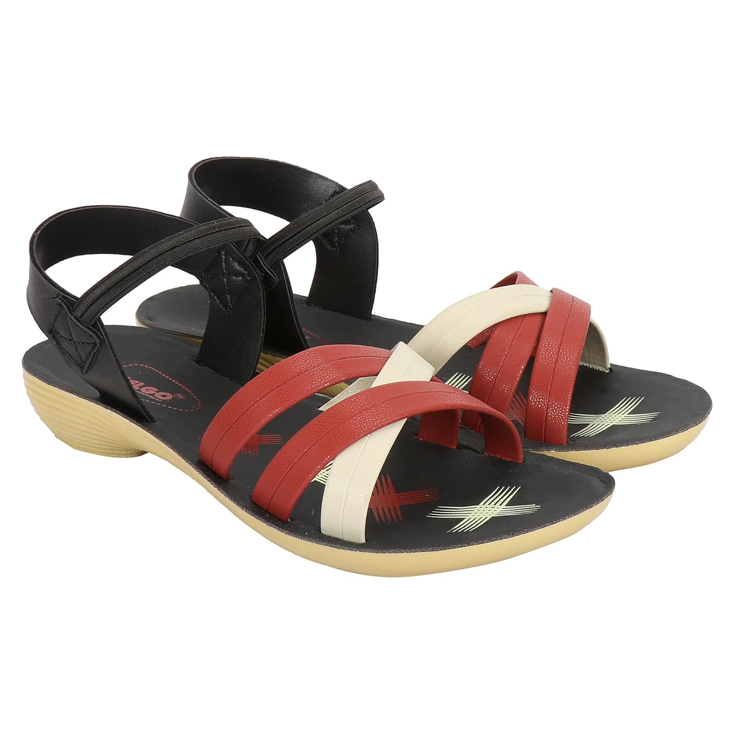 bersache women multi combo pack of 4 sandal with slipper