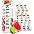 NEW! KENETIK Nootropic Ketone Drink, Ketones for Energy & Focus, Caffeine & Sugar Free, High Performance D-BHB Ketone Mix, Fuel w/Zero Crash or Jitters, Ready to Drink - Watermelon Lime 12 Pk