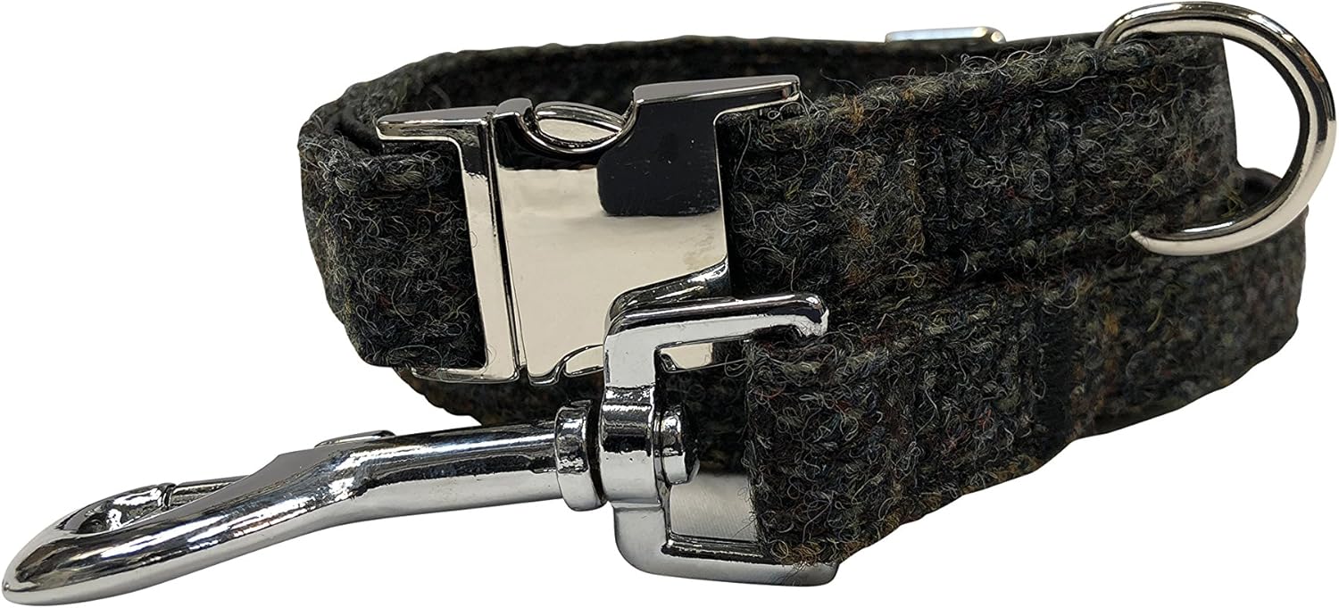 tweed collar and lead set
