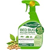 GoneNaturally Bed Bug Spray for Home, Mattresses, Headboards &amp; Travel Bags &ndash; Scentless Non-Staining Bed Bug Killer Kills Bed Bugs, Eggs, Nymphs &amp; Dust Mites &ndash; Safe Around Kids &amp; Pets (16oz)