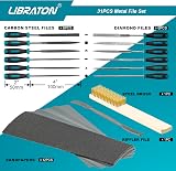 Libraton 31PC Metal File Set for Wood Steel Jewelry Riffler Needle Files view 4
