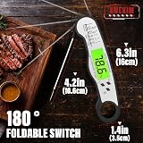 AWLKIM Instant Read Digital Meat Thermometer Waterproof Backlight view 3