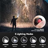 Lepro LED Torch Super Bright 5 Modes Zoomable Water Resistant 18650 AAA view 3