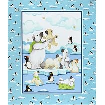 Amazon.com: Susybee Burr The Polar Bear 36" Panel Turquoise ...