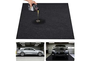 Grefinity Garage Floor Mat, 6.6'x 8.5' Oil Spill Mat Heavy Duty Under Car Mat for Garage & Driveway, Protects Against Oil, Ch