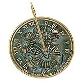 Rome 2302 Flowers Sundial, Solid Brass with