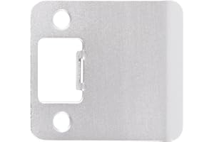 Round Corner Extended Lip Strike Plate, 2-1/4" x 2", (2-1/2" Overall Length), Satin Chrome by Stone Harbor Hardware